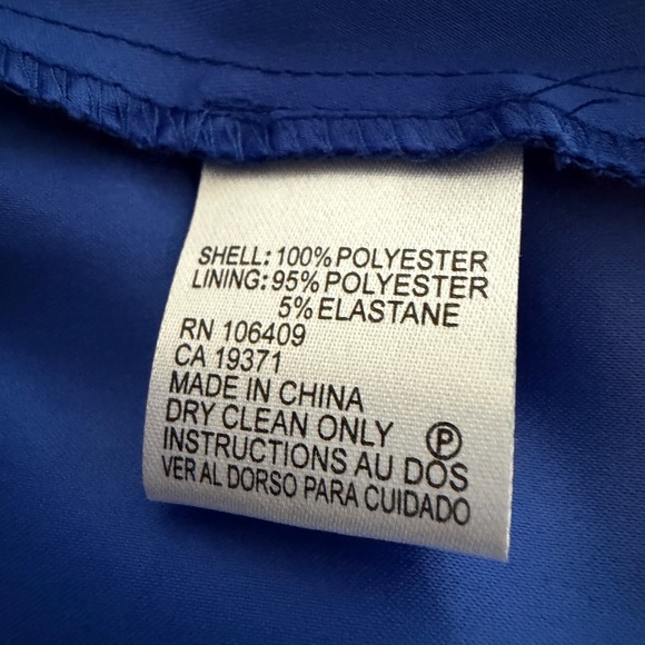 Tahari by Arthur S. Levine Women's Keyhole Chiffon Dress, Royal Blie, 12 - Picture 11 of 13